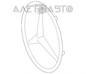 Эмблема решетки радиатора grill Mercedes GLC 16-19 хром, тычки