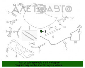 Відбійник капота Nissan Murano z52 15-