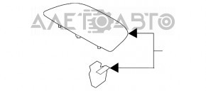 Решетка динамика торпеды центр Subaru Legacy 15-19
