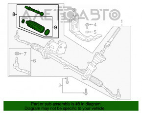 Рулевая тяга правая Volvo XC90 16-22 новый неоригинал CTR