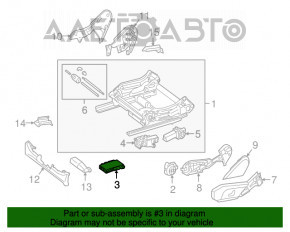Блок управления сидением пассажирским Mercedes GLC 16-22