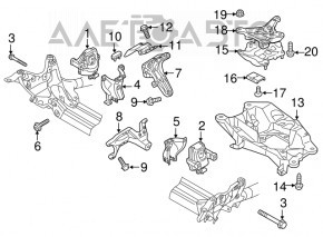 Защита подушки двигателя левая Audi A6 C7 12-18 2.0 AWD