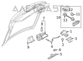Скоба замка двери багажника Audi A5 F5 17- новый OEM оригинал