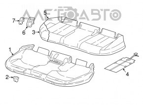 Задній ряд сидінь 2 ряд Audi A4 B9 17-19 шкіра, бежевий, під чищення, надрив