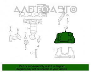 Защита коллектора Jeep Compass 11-16 2.0 2.4 верхняя тип 2