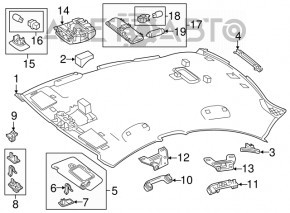 Плафон освещения передний Mercedes CLA 14-19