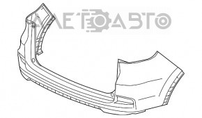 Бампер задній голий Honda CRV 15-16 рест