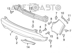 Диффузор кожух радиатора в сборе Ford Escape MK3 13-16 дорест 1.6T 2.5 новый неоригинал