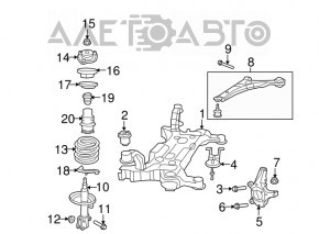 Опора амортизатора перед лев Dodge Grand Caravan 11-20