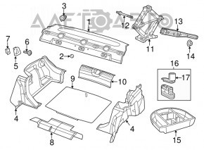 Піддон багажника Chrysler 200 15-17