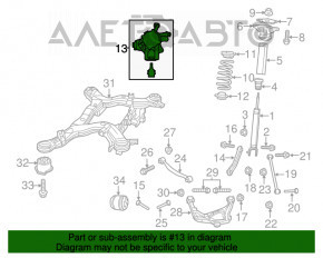 Цапфа зі ступицею зад лев Jeep Grand Cherokee WK2 11-15