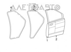 Дверь голая передняя левая Dodge Grand Caravan 11-20