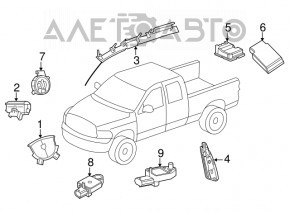 Датчик подушки безпеки передній лев Jeep Compass 11-16