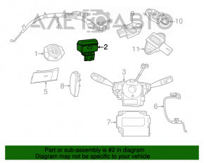 Подушка безопасности airbag пассажирская в торпеде Fiat 500 12-15