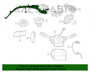 Подушка безопасности airbag боковая шторка правая Fiat 500 12-17