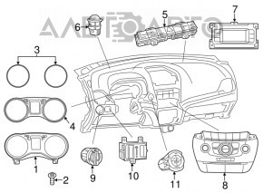 Магнитофон радио панель управления Dodge Journey 11-