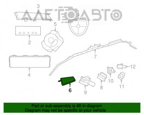 Подушка безпеки airbag сидіння прав Dodge Grand Caravan 11-20