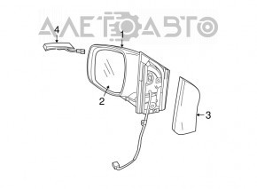 Зеркало боковое левое Dodge Grand Caravan 11-20