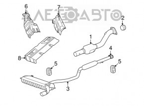 Глушитель задняя часть с бочкой Jeep Compass 11-16 2.0, 2.4