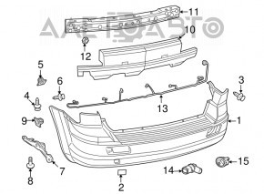 Кріплення заднього бампера праве Dodge Journey 11-13