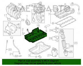 Полуподдон масляный VW Passat b7 12-15 USA 2.5