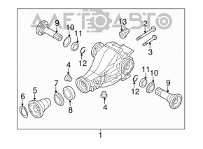 Задний дифференциал редуктор Audi A4 B8 08-16 2.0T 43:13, 54к, надломы
