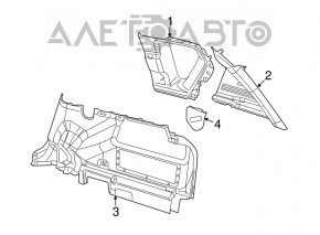 Обшивка арки левая Jeep Compass 11-16 черн