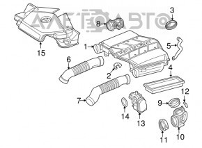 Повітропровід лев Mercedes W211 v6, v8 бенз