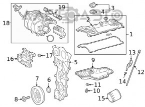 Крышка клапанная Toyota Camry v70 18- 2.5 A25A-FKS