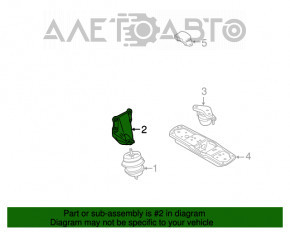 Кроштейн центральної подушки двигуна прав Infiniti Q50 14- RWD 3.7, 3.5