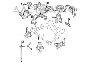 Подушка двигуна перед центр Nissan Murano z51 09-14