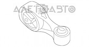 Подушка двигателя косточка Nissan Sentra 13-19 1.8 АКПП