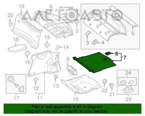 Пол багажника Mercedes CLA 14-19