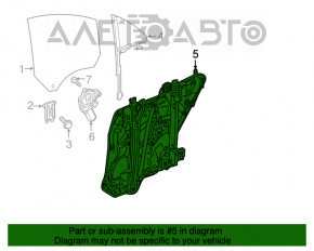 Склопідйомник з двигуном задній правий Mercedes CLA 14-19