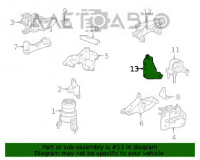 Кронштейн задней подушки двигателя Lexus RX350 16-22 FWD