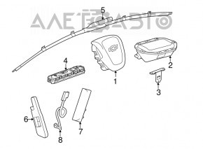 Подушка безопасности airbag боковая шторка правая Chevrolet Malibu 13-15