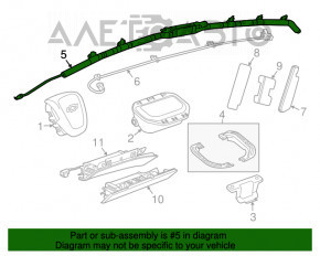 Подушка безпеки airbag бічна шторка права Chevrolet Cruze 11-15