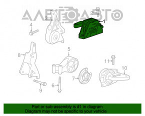 Подушка двигателя левая Chevrolet Malibu 13-15 2.0 2.5