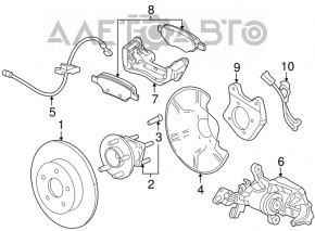 Кожух тормозного диска задний правый Chevrolet Cruze 11-15 R15