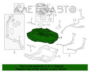 Паливний бак Chevrolet Cruze 11-15