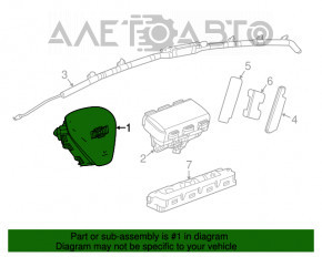 Подушка безопасности airbag в руль водительская Chevrolet Cruze 16-
