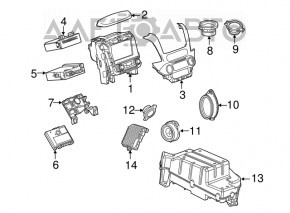 Radio Receiver Cadillac CTS 14-