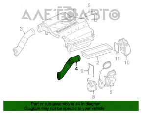 Повітропровід лев Mercedes W164 ML X164 GL бензин