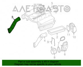 Повітропровід прав Mercedes W164 ML X164 GL бензин