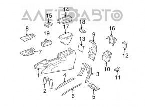 Кишеня задньої частини консолі Mercedes W164 ML беж