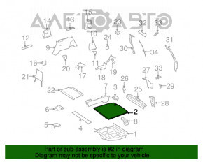 Пол багажника Mercedes W164 ML беж