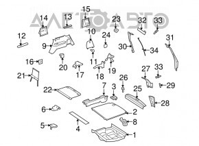 Пол багажника Mercedes W164 ML беж