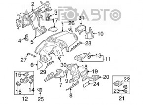 Накладка передньої панелі Mercedes W164 ML дерево