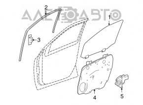 Скло двері перед лев Mercedes X164 GL W164 ML