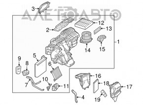 Актуатор моторчик привод печки вентиляция Mercedes W164 ML